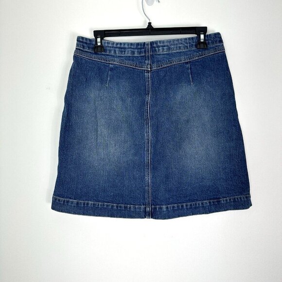 Lucky Brand Denim A-Line Skirt Womens Size 10/30 Blue Button Up - Picture 5 of 8